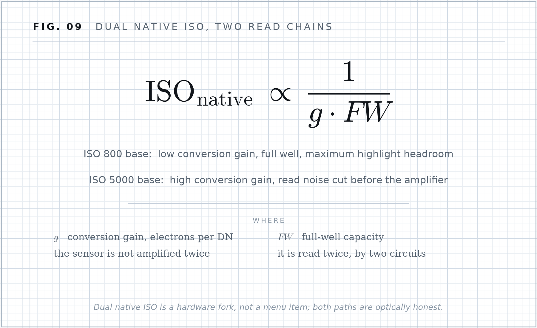 Formula plate 09: Dual native ISO, two read chains.